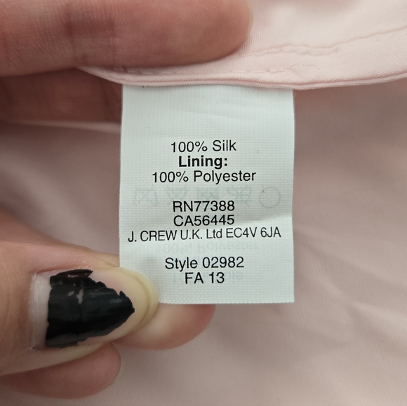 J.Crew Misty Rose Nadia Silk Strapless Dress. Size 2. New. - Picture 8 of 10